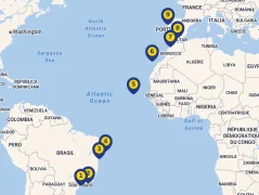 Mapa plavby