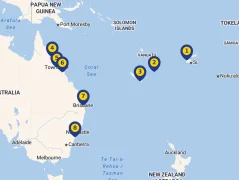 Mapa plavby