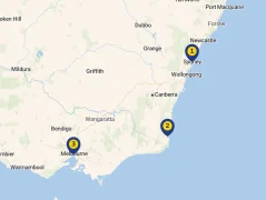 Mapa plavby