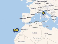 Mapa plavby