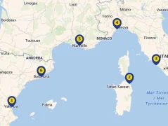 Mapa plavby